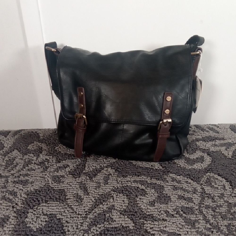 Republic Womens Vegan Leather Messanger Laptop Bag Womens